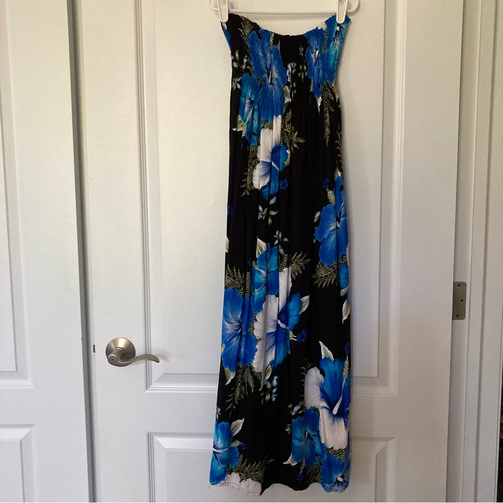 🎉Dress Sale🎉 Blue Floral Hawaiian Dress